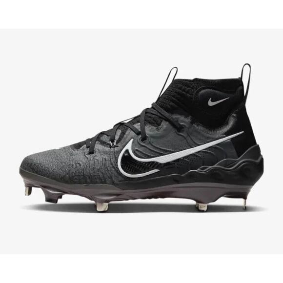 Nike Black Grey Nike Alpha Huarache NXT Metal Baseball Cleats, Sz 7.5 -- NWOB - Picture 6 of 12